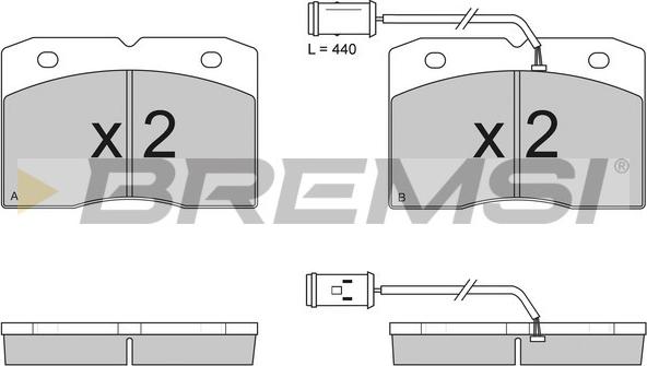 Bremsi BP2768 - Komplet Pločica, disk-kočnica www.molydon.hr