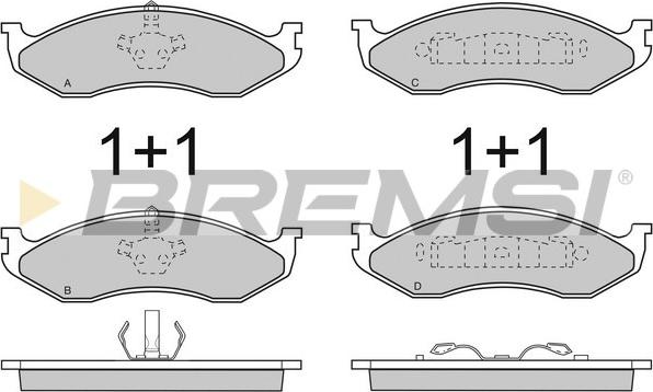 Bremsi BP2715 - Komplet Pločica, disk-kočnica www.molydon.hr