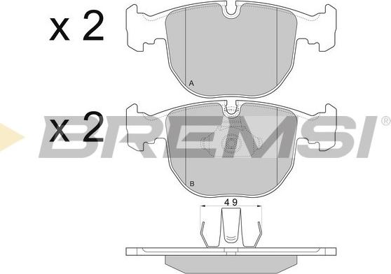 Bremsi BP2774 - Komplet Pločica, disk-kočnica www.molydon.hr