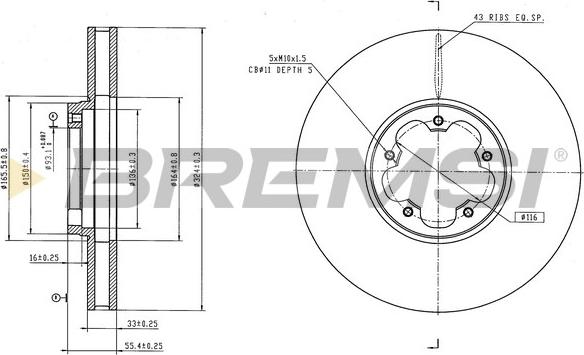 Bremsi CD9095V - Kočioni disk www.molydon.hr