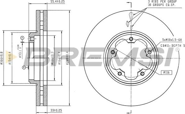 Bremsi CD9059V - Kočioni disk www.molydon.hr