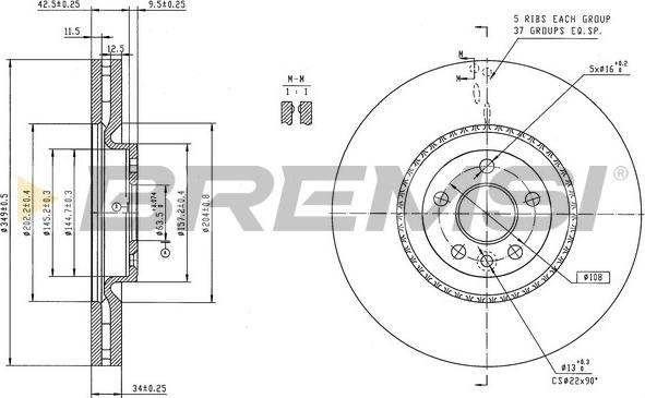 Bremsi CD9051V - Kočioni disk www.molydon.hr