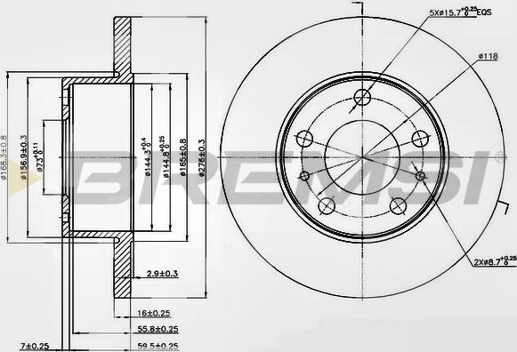 Bremsi CD5195S - Kočioni disk www.molydon.hr