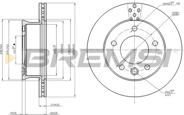 Bremsi CD5361V - Kočioni disk www.molydon.hr