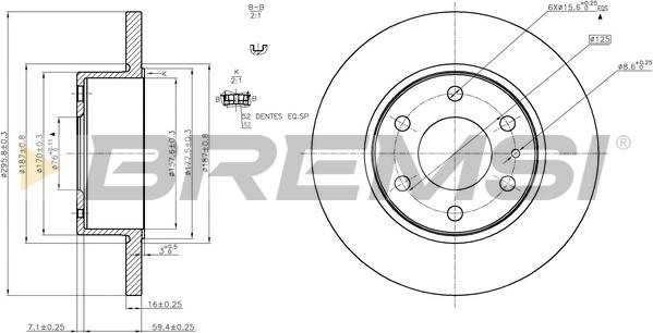 Bremsi CD5316S - Kočioni disk www.molydon.hr