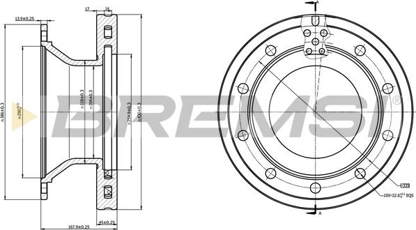 Bremsi CD5336V - Kočioni disk www.molydon.hr