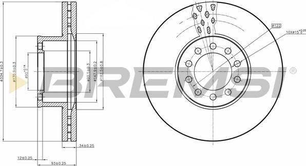 Bremsi CD5330V - Kočioni disk www.molydon.hr