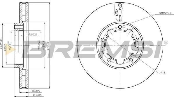 Bremsi CD5326V - Kočioni disk www.molydon.hr