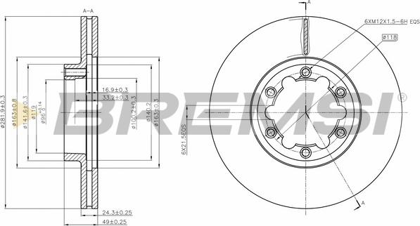 Bremsi CD5262V - Kočioni disk www.molydon.hr