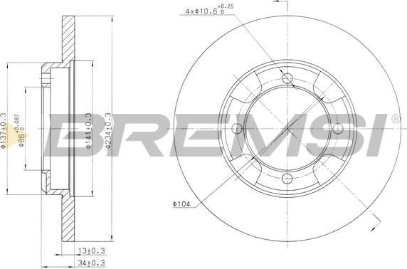 Bremsi CD6947S - Kočioni disk www.molydon.hr