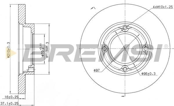 Bremsi CD6968S - Kočioni disk www.molydon.hr