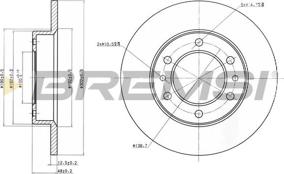 Bremsi CD6444S - Kočioni disk www.molydon.hr