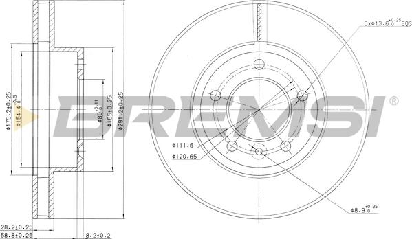 Bremsi CD6440V - Kočioni disk www.molydon.hr