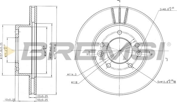 Bremsi CD6455V - Kočioni disk www.molydon.hr