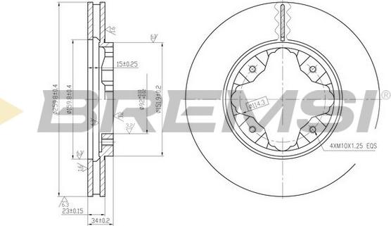 Bremsi CD6450V - Kočioni disk www.molydon.hr