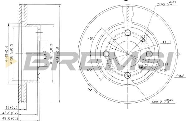 Bremsi CD6451V - Kočioni disk www.molydon.hr