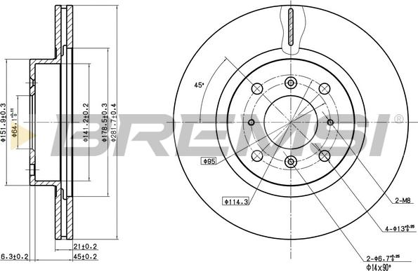 Bremsi CD6453V - Kočioni disk www.molydon.hr