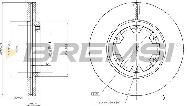 Bremsi CD6464V - Kočioni disk www.molydon.hr