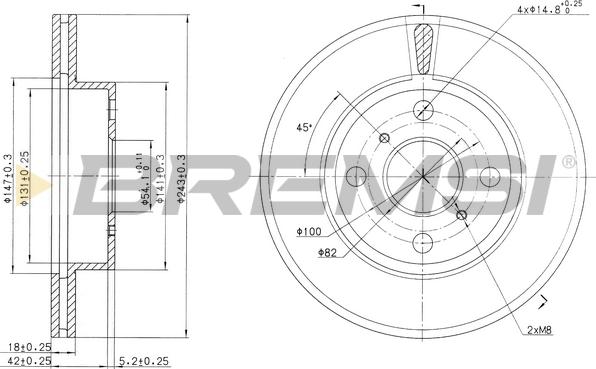 Bremsi CD6407V - Kočioni disk www.molydon.hr