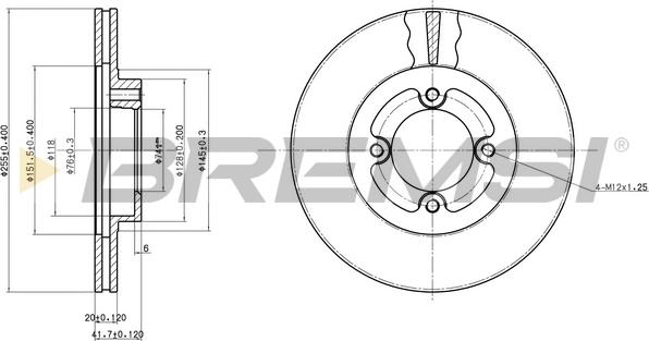 Bremsi CD6415V - Kočioni disk www.molydon.hr