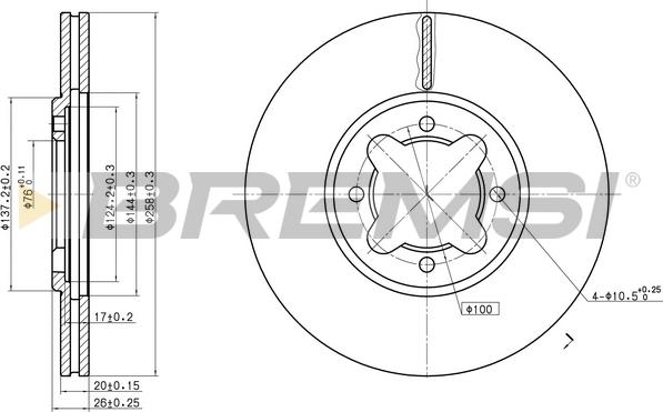 Bremsi CD6410V - Kočioni disk www.molydon.hr