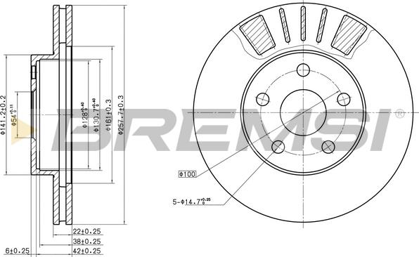 Bremsi CD6411V - Kočioni disk www.molydon.hr