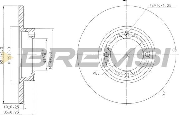 Bremsi CD6418S - Kočioni disk www.molydon.hr