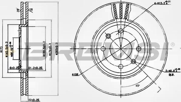 Bremsi CD6489V - Kočioni disk www.molydon.hr