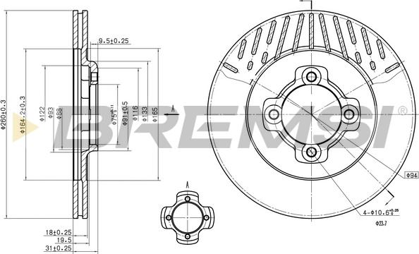 Bremsi CD6430V - Kočioni disk www.molydon.hr