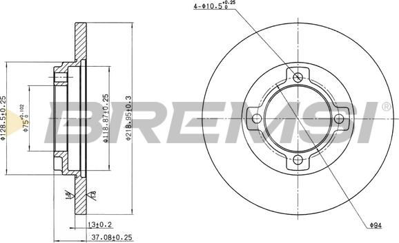 Bremsi CD6429S - Kočioni disk www.molydon.hr