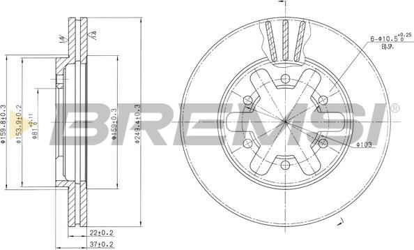 Bremsi CD6421V - Kočioni disk www.molydon.hr