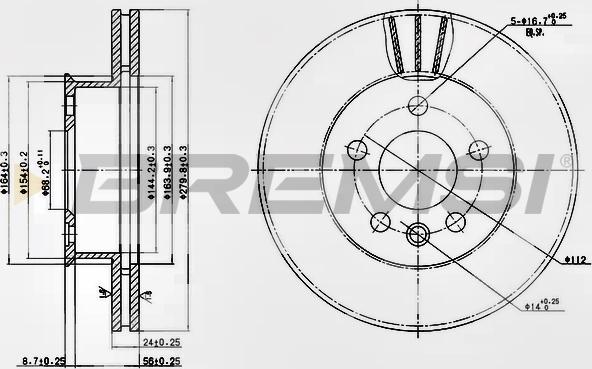 Bremsi CD6427V - Kočioni disk www.molydon.hr