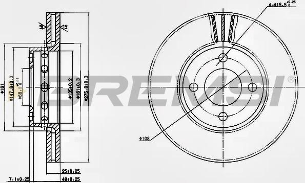 Bremsi CD6471V - Kočioni disk www.molydon.hr