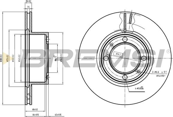 Bremsi CD6594V - Kočioni disk www.molydon.hr