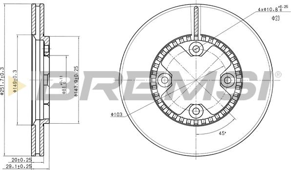 Bremsi CD6590V - Kočioni disk www.molydon.hr