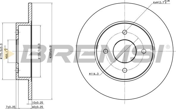 Bremsi CD6546S - Kočioni disk www.molydon.hr