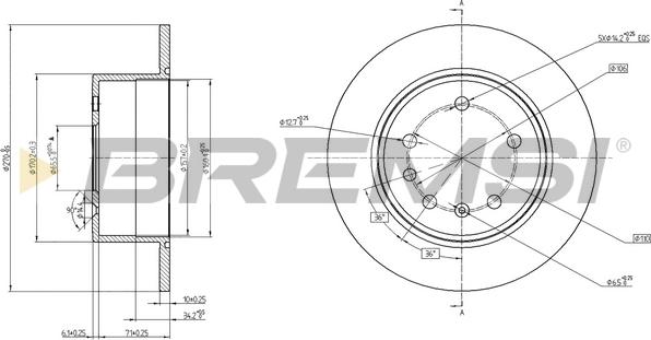 Bremsi CD6561S - Kočioni disk www.molydon.hr