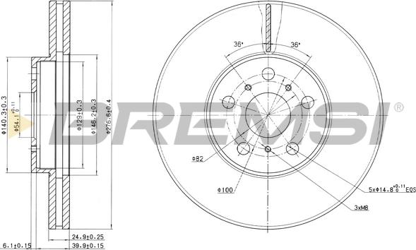 Bremsi CD6502V - Kočioni disk www.molydon.hr