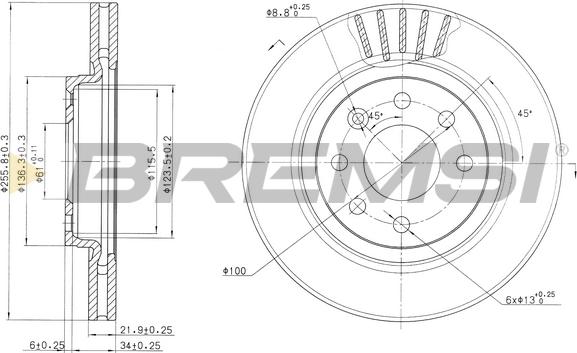 Bremsi CD6510V - Kočioni disk www.molydon.hr