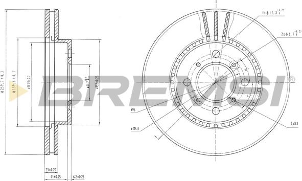 Bremsi CD6511V - Kočioni disk www.molydon.hr