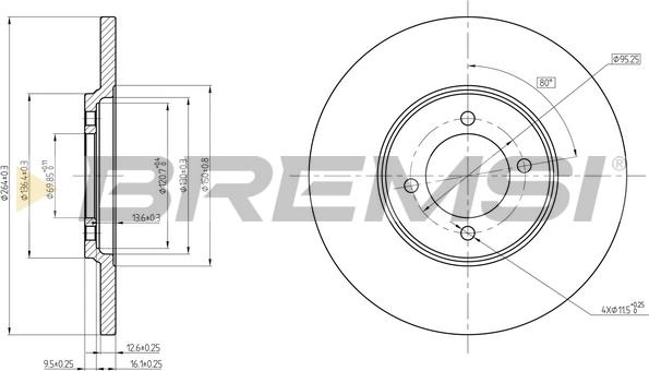 Bremsi CD6529S - Kočioni disk www.molydon.hr