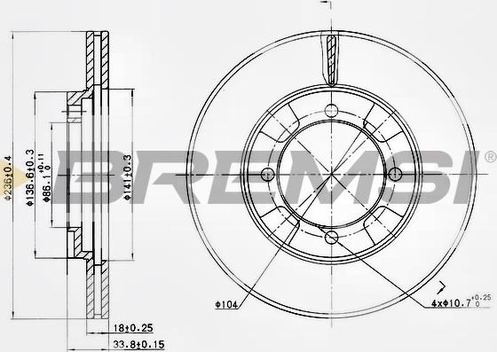 Bremsi CD6692V - Kočioni disk www.molydon.hr