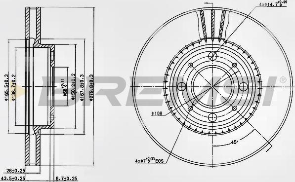 Bremsi CD6604V - Kočioni disk www.molydon.hr