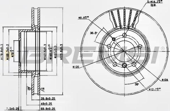 Bremsi CD6606V - Kočioni disk www.molydon.hr