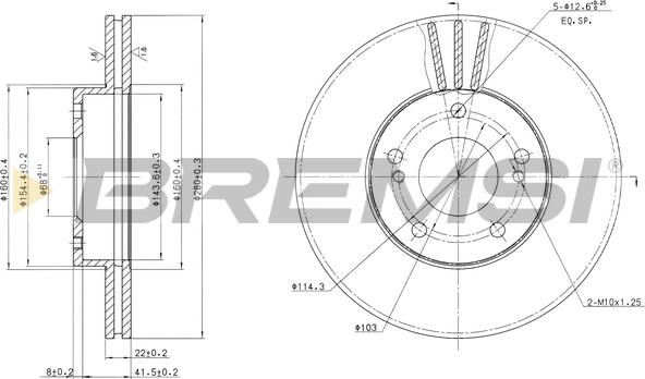 Bremsi CD6600V - Kočioni disk www.molydon.hr