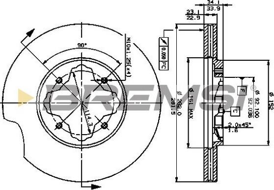 Bremsi CD6619V - Kočioni disk www.molydon.hr