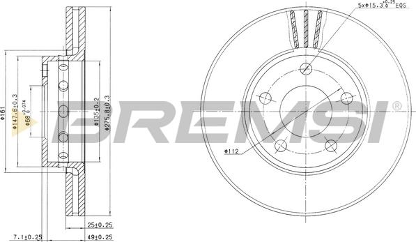 Bremsi CD6612V - Kočioni disk www.molydon.hr