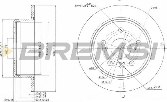 Bremsi CD6684S - Kočioni disk www.molydon.hr