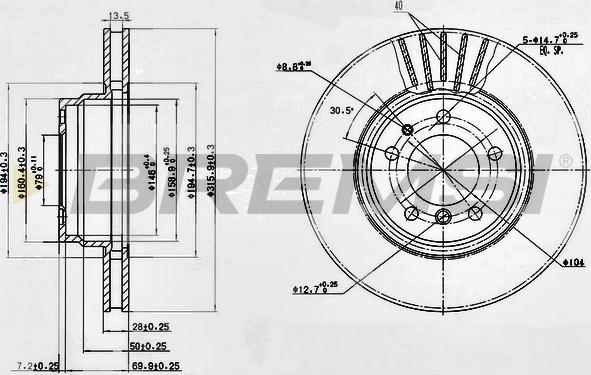 Bremsi CD6624V - Kočioni disk www.molydon.hr