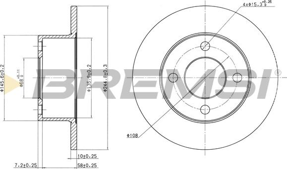 Bremsi CD6625S - Kočioni disk www.molydon.hr